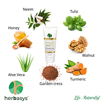 herbasys Natural Glow All in One Facial Scrub-Turmeric, Neem, Honey(2*100gm) herbasys Natural Glow All in One Facial Scrub-Turmeric, Neem, Honey(2*100gm)