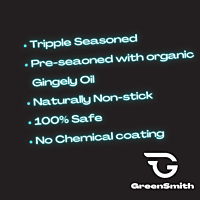 Greensmith Cast Iron Cookware Pre-Seasoned 9 Holes Large Paniarakkal Greensmith Cast Iron Cookware Pre-Seasoned 9 Holes Large Paniarakkal