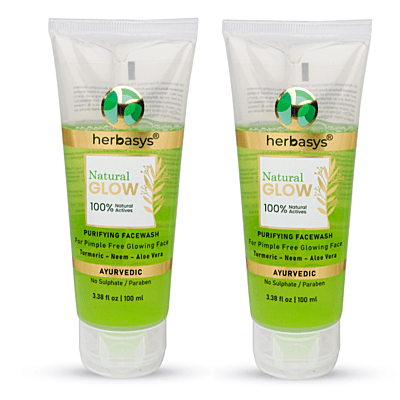 herbasys Natural Glow purifying Face wash (2*100 ml)