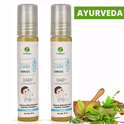 herbasys Natural Care - Ayurvedic Baby Tummy Roll On | 2*10ML